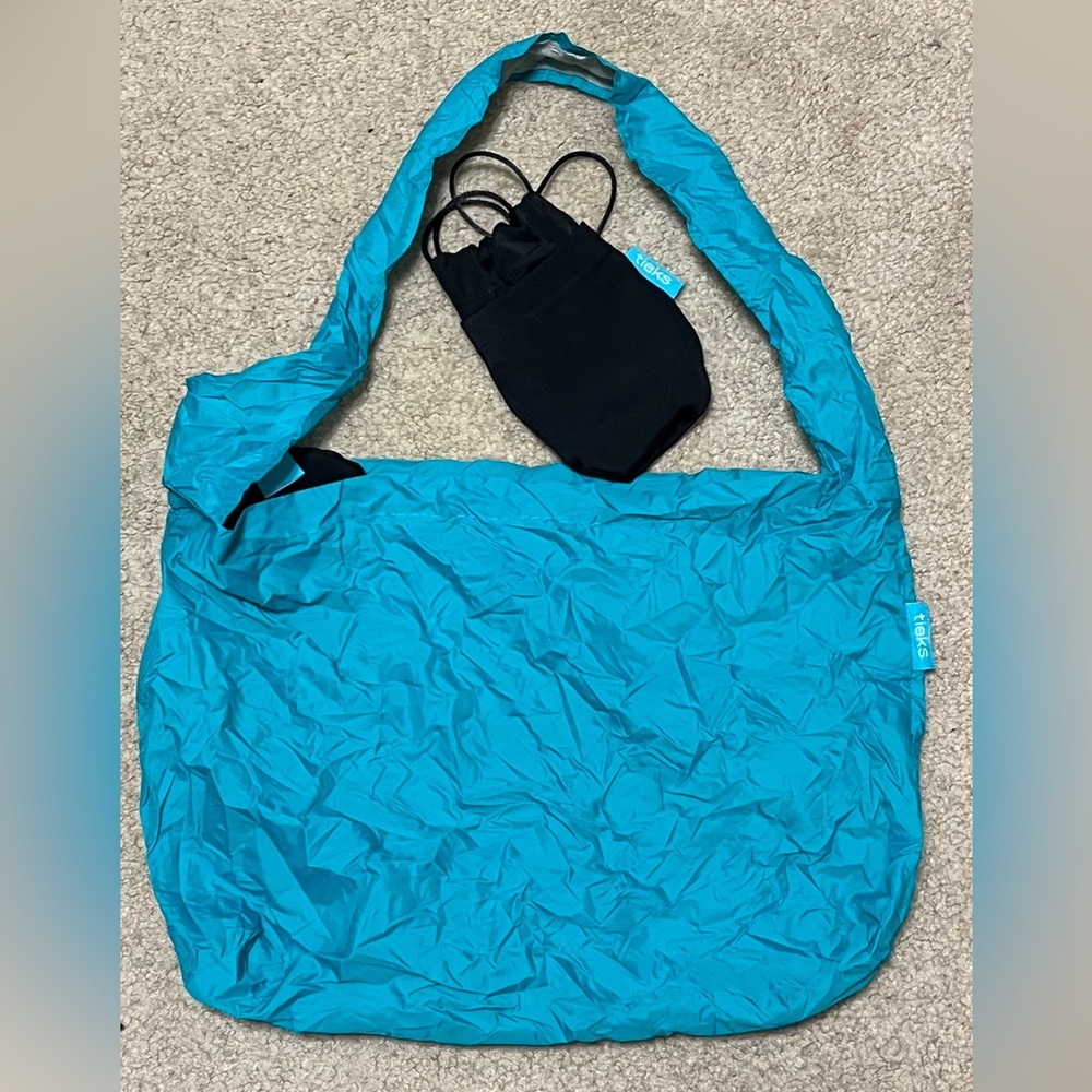 NWOT Tieks Reusable Nylon Travel Shoulder Bag Tote and Shoe Storage Pouch